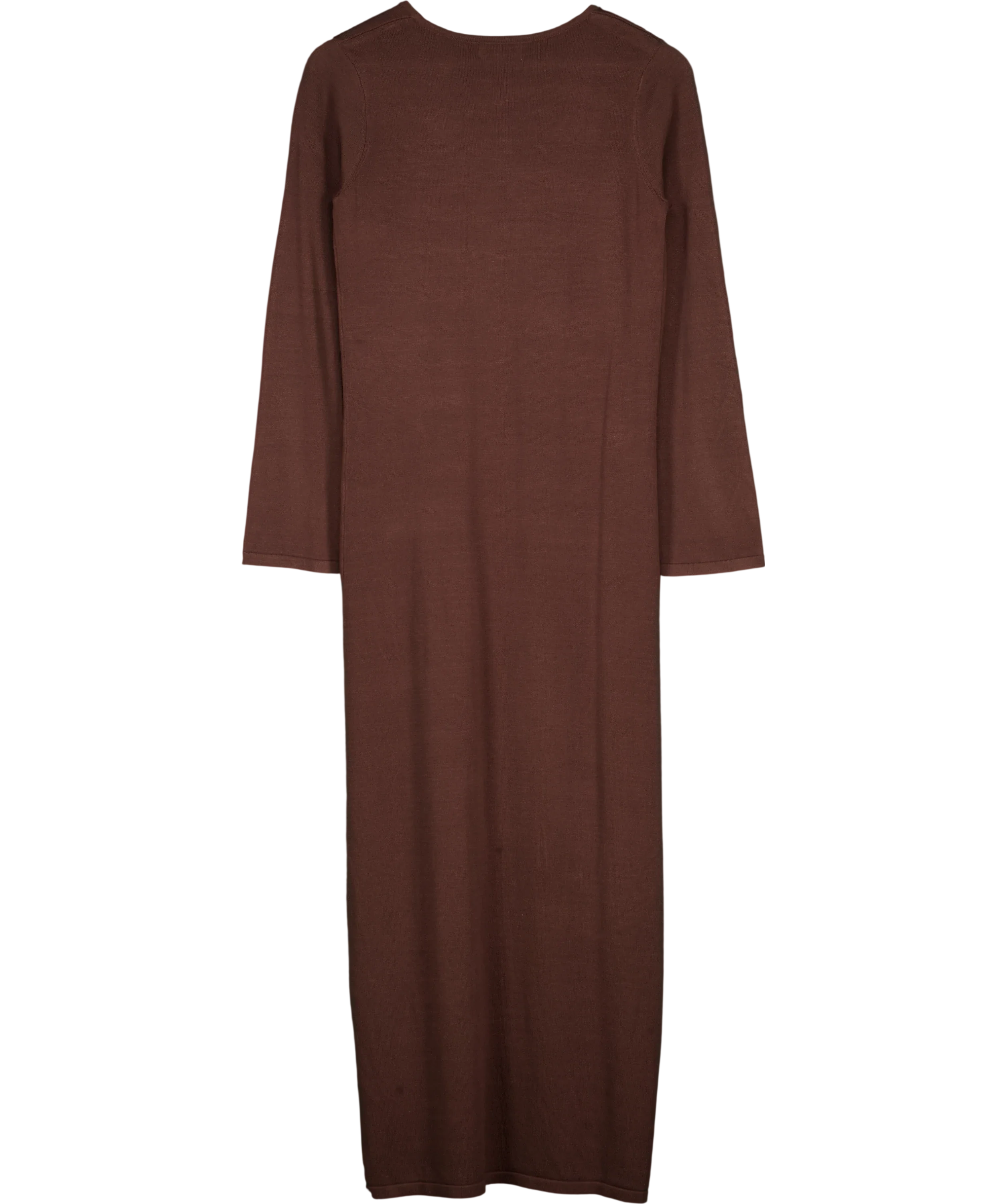 PRETTY LAVISH Brown Maelle Maxi Knit Cardigan Chocolate Brown, size UK S — back
