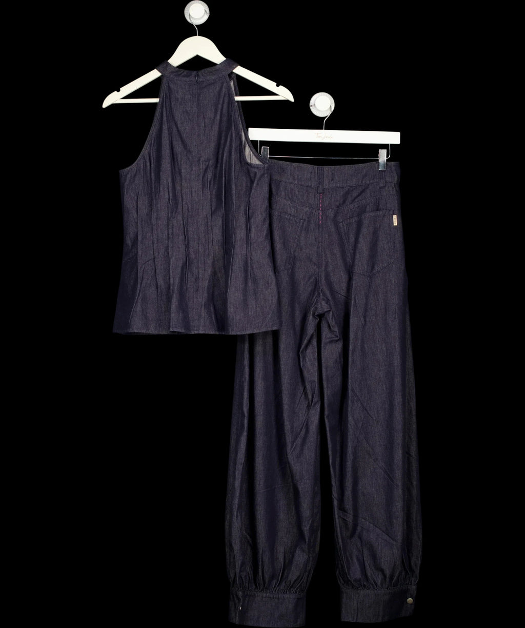 Fabrique Blue x Rebekka Bach Brooke Top and Bonnie Balloon Jeans Set Raw Denim, size UK S — label