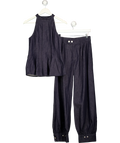 Fabrique Blue x Rebekka Bach Brooke Top and Bonnie Balloon Jeans Set Raw Denim, size UK S — front