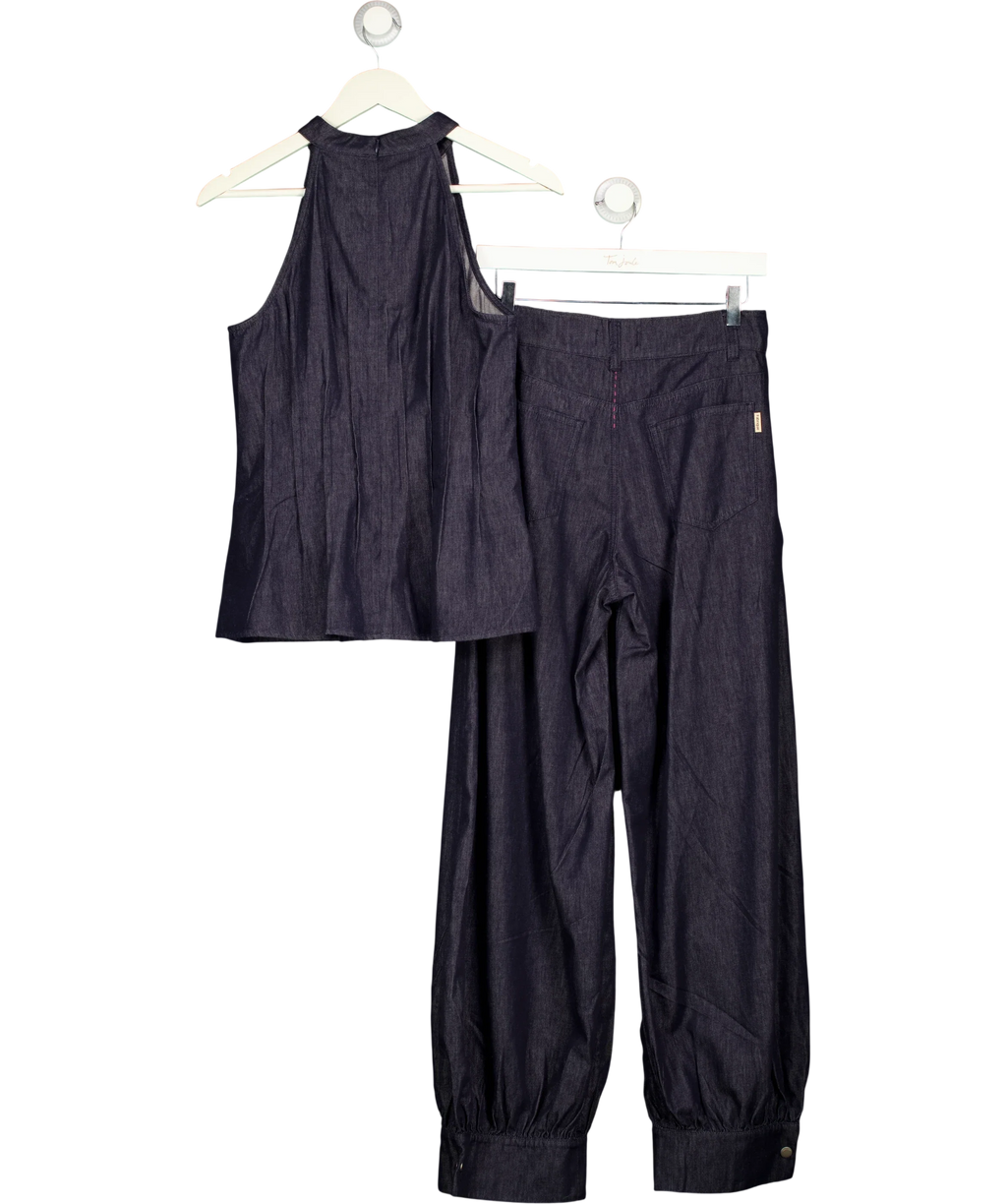 Fabrique Blue x Rebekka Bach Brooke Top and Bonnie Balloon Jeans Set Raw Denim, size UK S — back