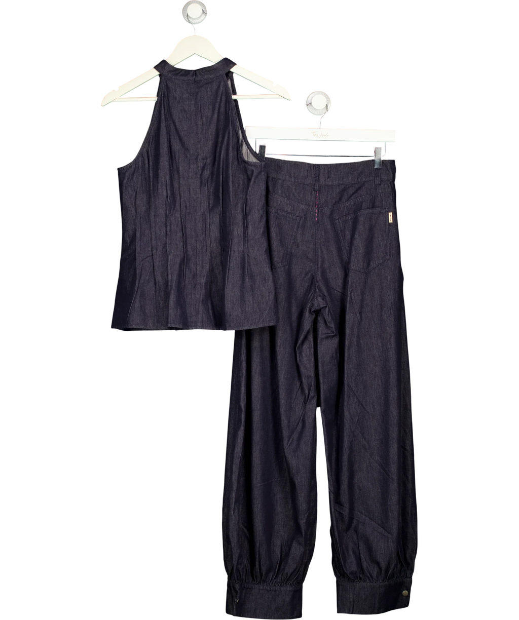 Fabrique Blue x Rebekka Bach Brooke Top and Bonnie Balloon Jeans Set Raw Denim, size UK S — back