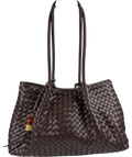 Katie Loxton Brown NOVA HAND WOVEN SMALL SHOULDER BAG — front