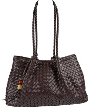Katie Loxton Brown Nova Hand Woven Small Shoulder Bag
