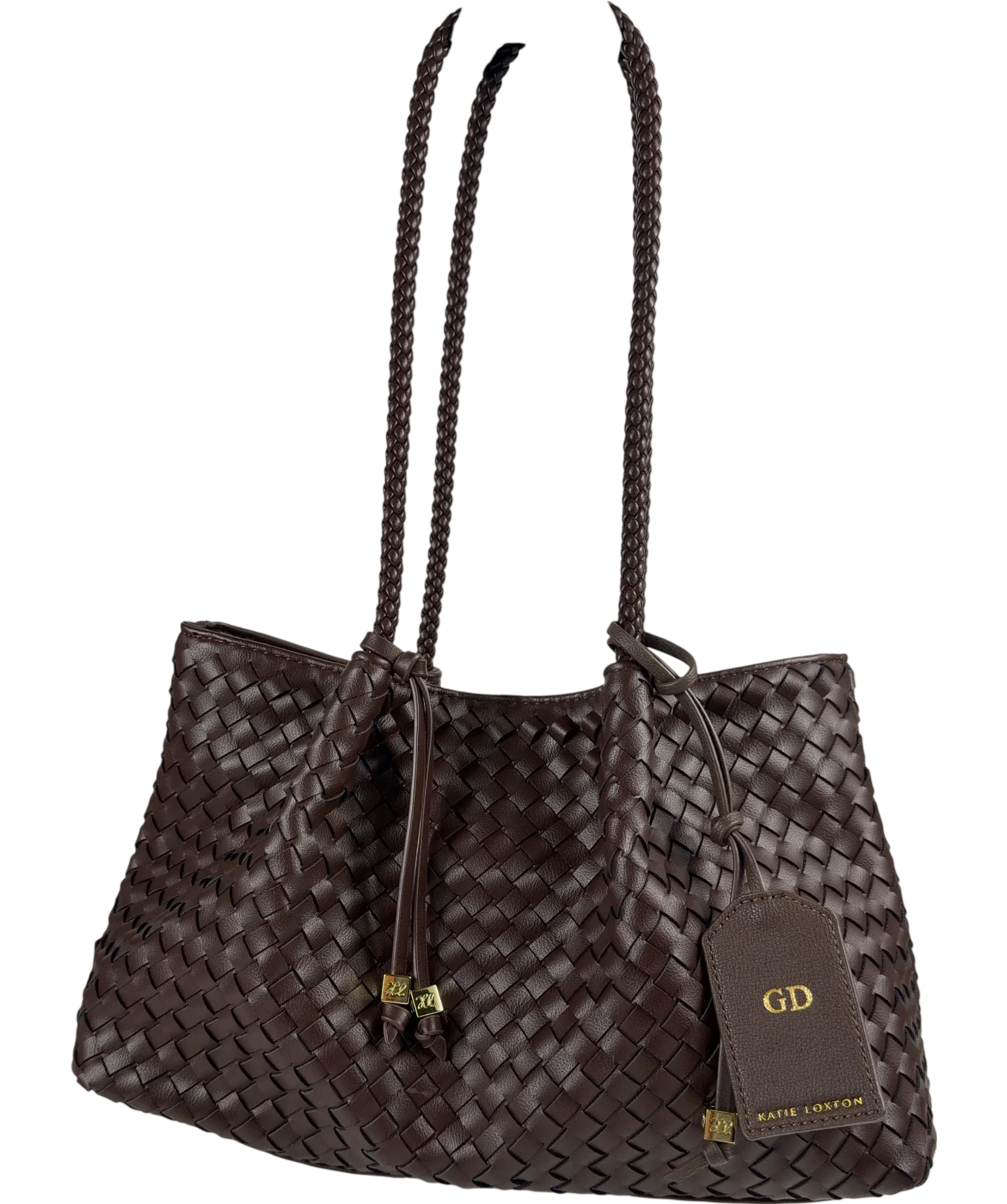 Katie Loxton Brown NOVA HAND WOVEN SMALL SHOULDER BAG — back