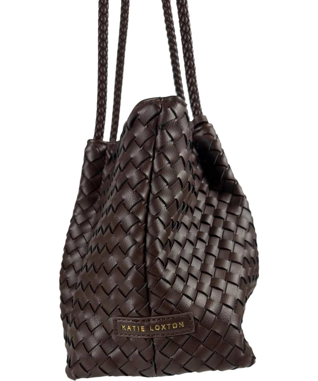 Katie Loxton Brown Nova Hand Woven Small Shoulder Bag — Interior