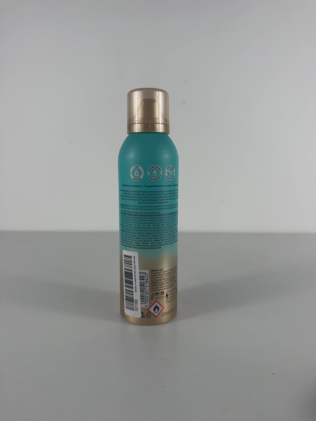 Sanctuary Sanctuary Spa Aqua Serenity Mousse-to-Oil Body Moisturiser, size 200ml — back