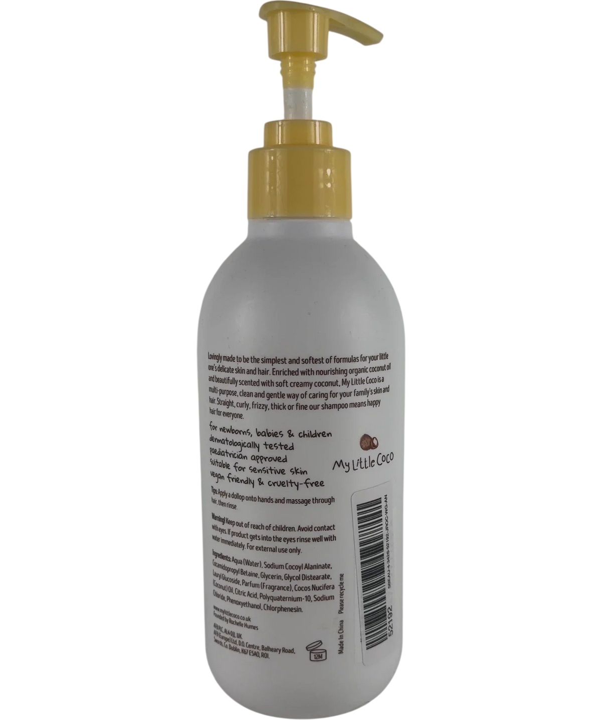 my little coco My Little Coco Coconut Smoothie Shampoo, size 350ml — back