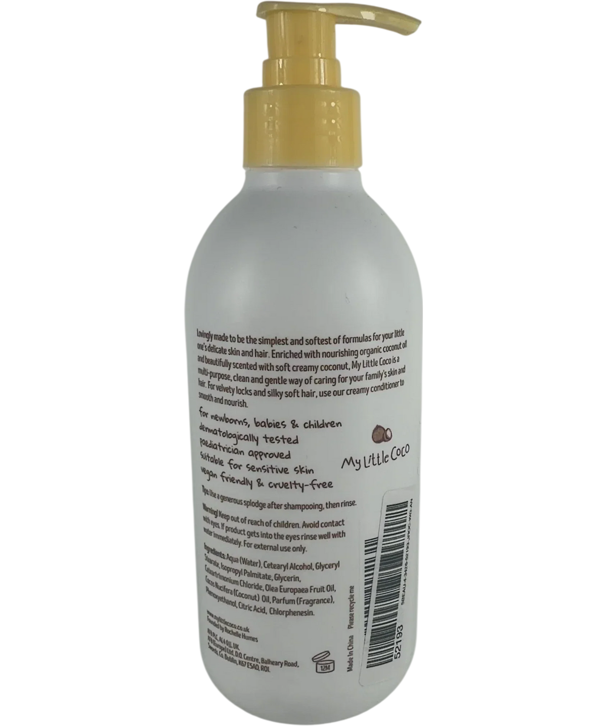 my little coco My Little Coco Whipped Coconut Conditioner, size 350ml — back