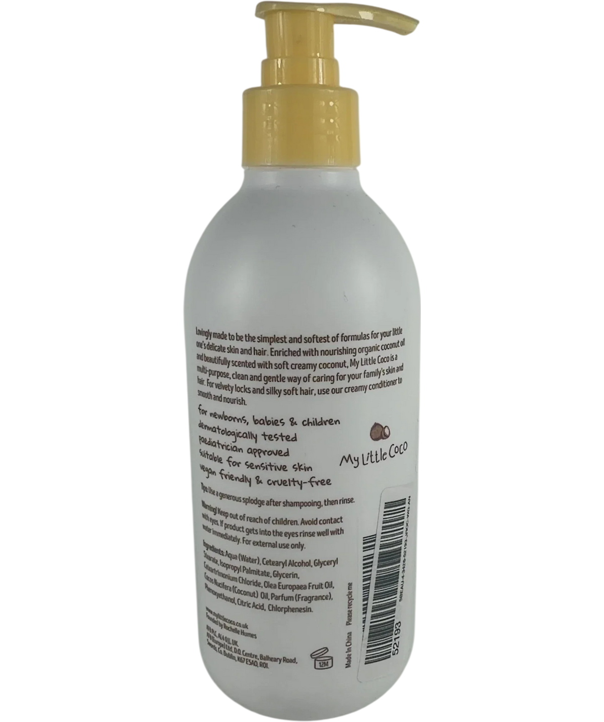 my little coco My Little Coco Whipped Coconut Conditioner, size 350ml — back