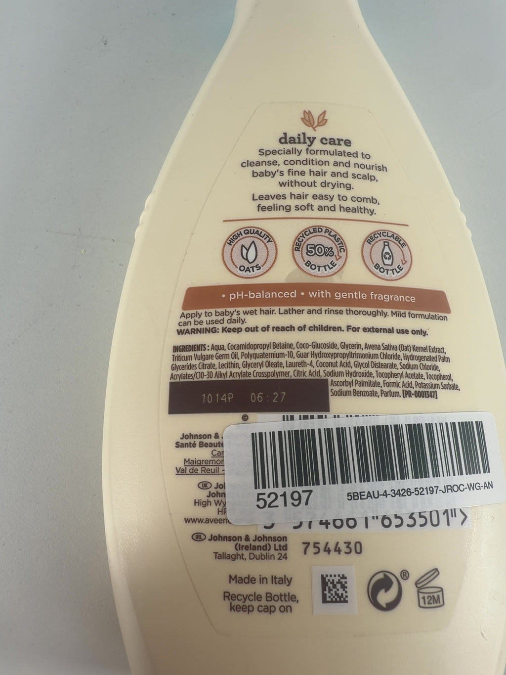 Aveeno Aveeno Baby Daily Care 2-in-1 Shampoo & Conditioner, size 250ml — detail