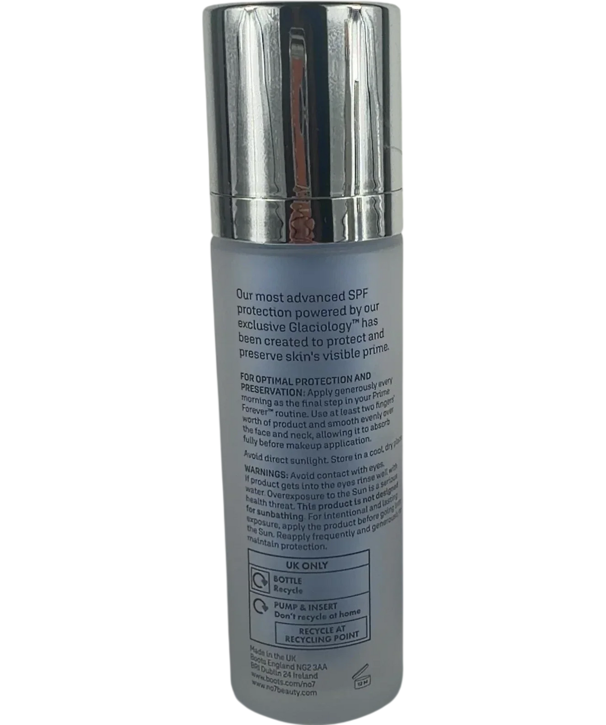 No7 Prime Forever primer, size 50ml — back