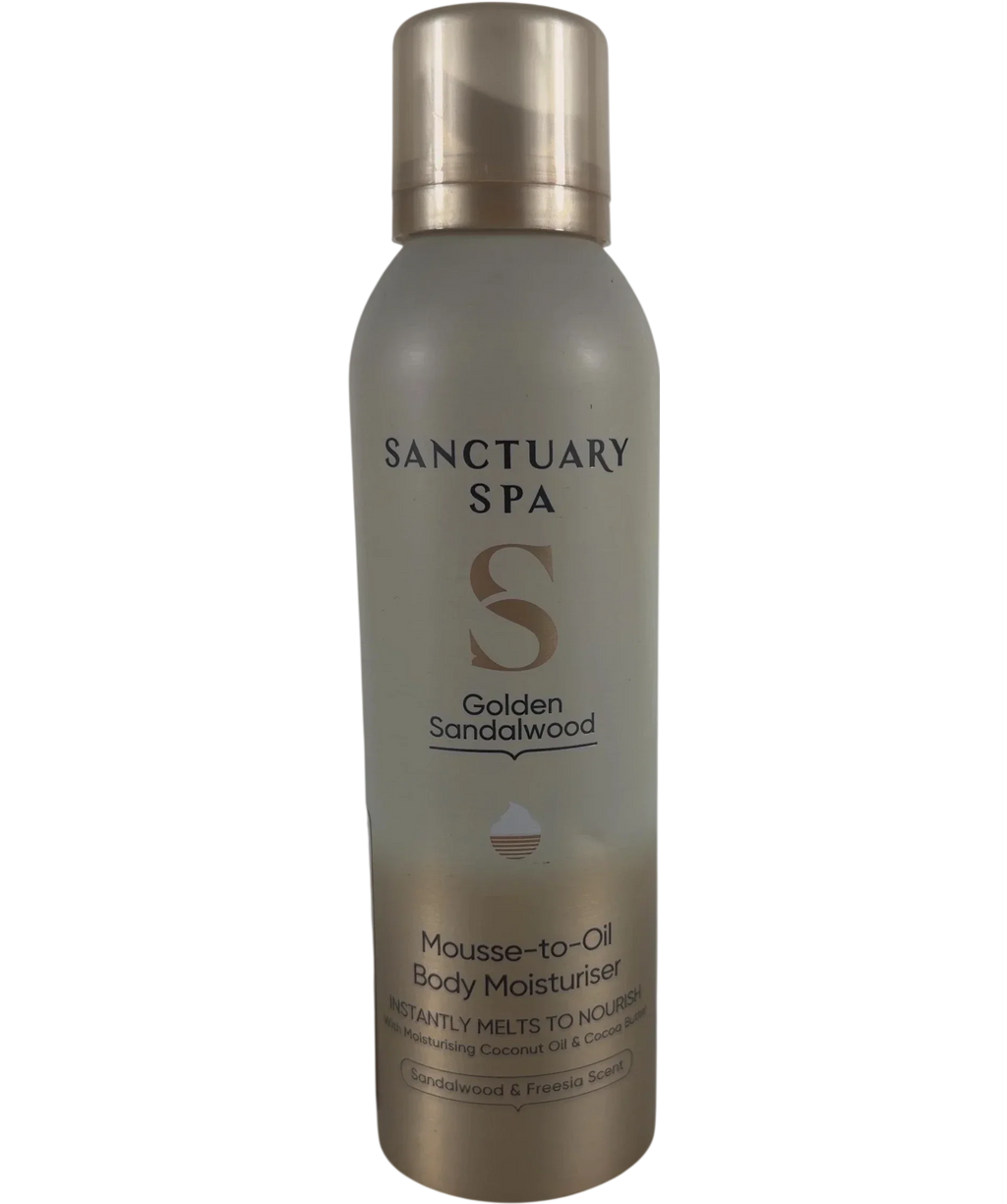 Sanctuary Sanctuary Spa Golden Sandalwood Mousse-to-Oil Body Moisturiser, size 200ml — front