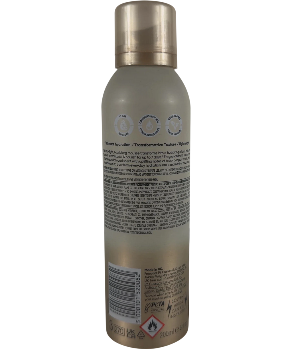 Sanctuary Sanctuary Spa Golden Sandalwood Mousse-to-Oil Body Moisturiser, size 200ml — back