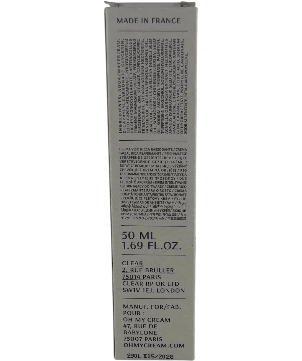 oh my cream Oh My Cream Skincare Firming Rich Cream, size 50ml — back