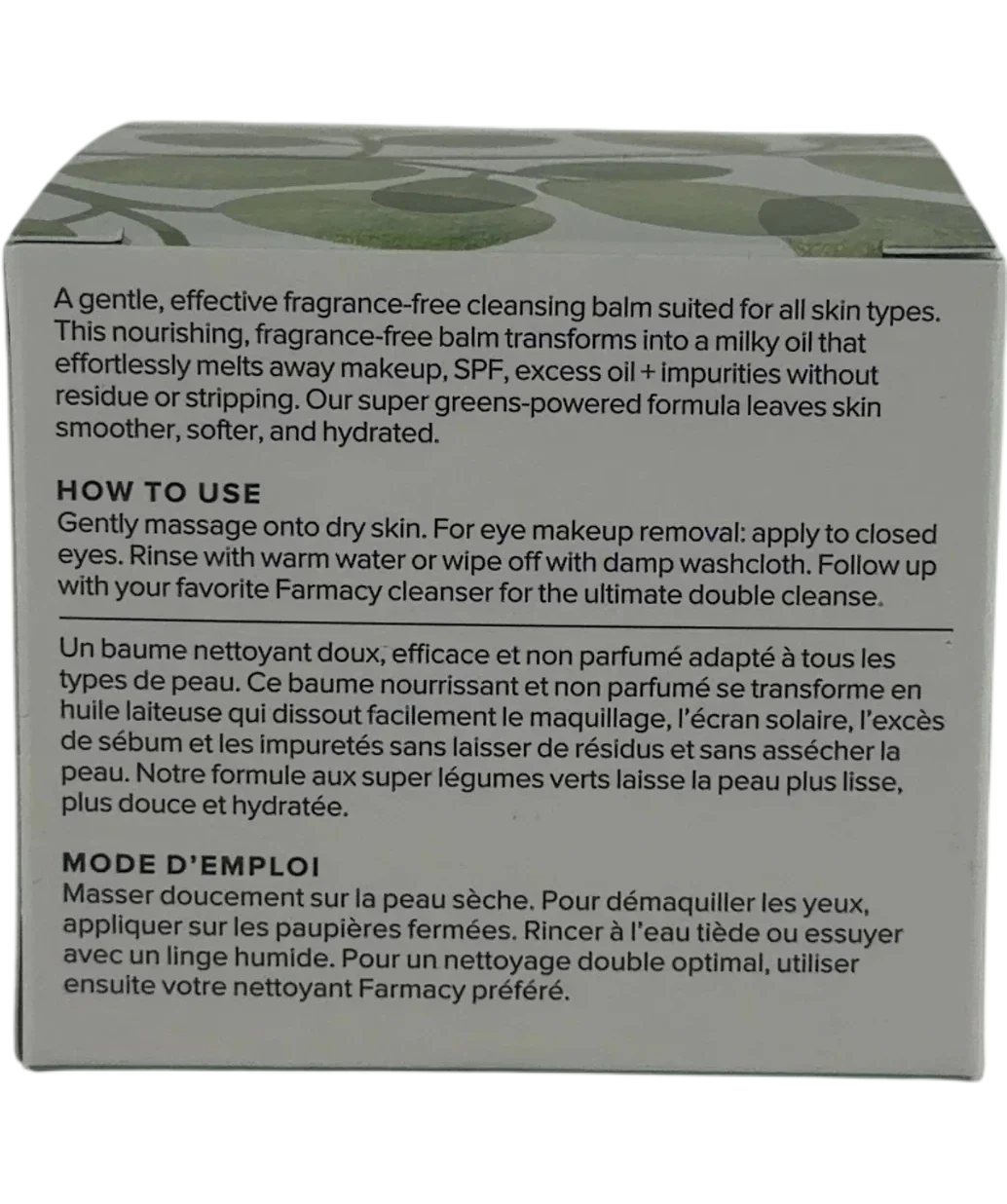 farmacy Farmacy Green Clean Cleansing Balm, size 100ml — back
