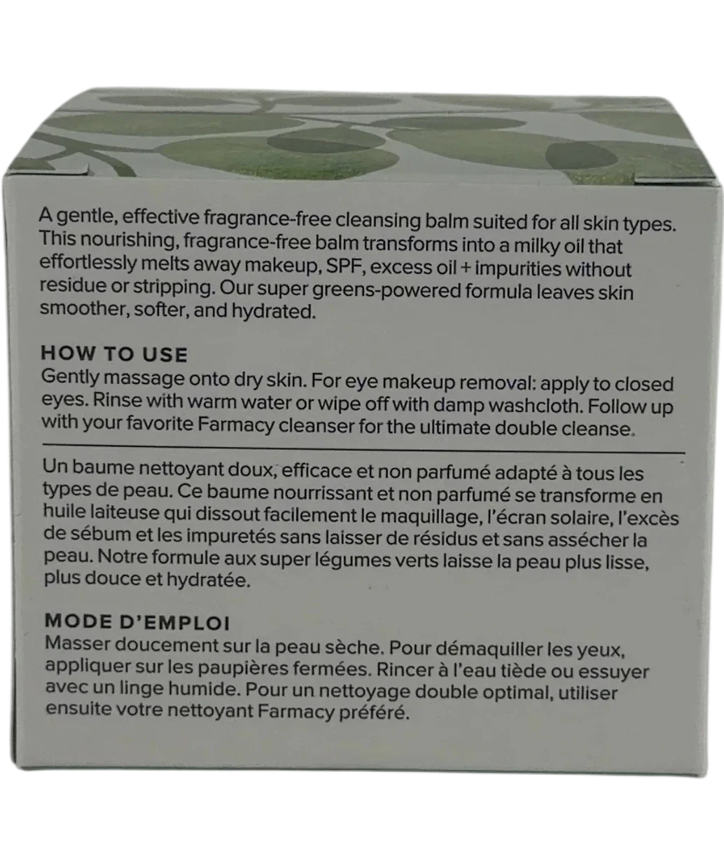 farmacy Farmacy Green Clean Cleansing Balm, size 100ml — back