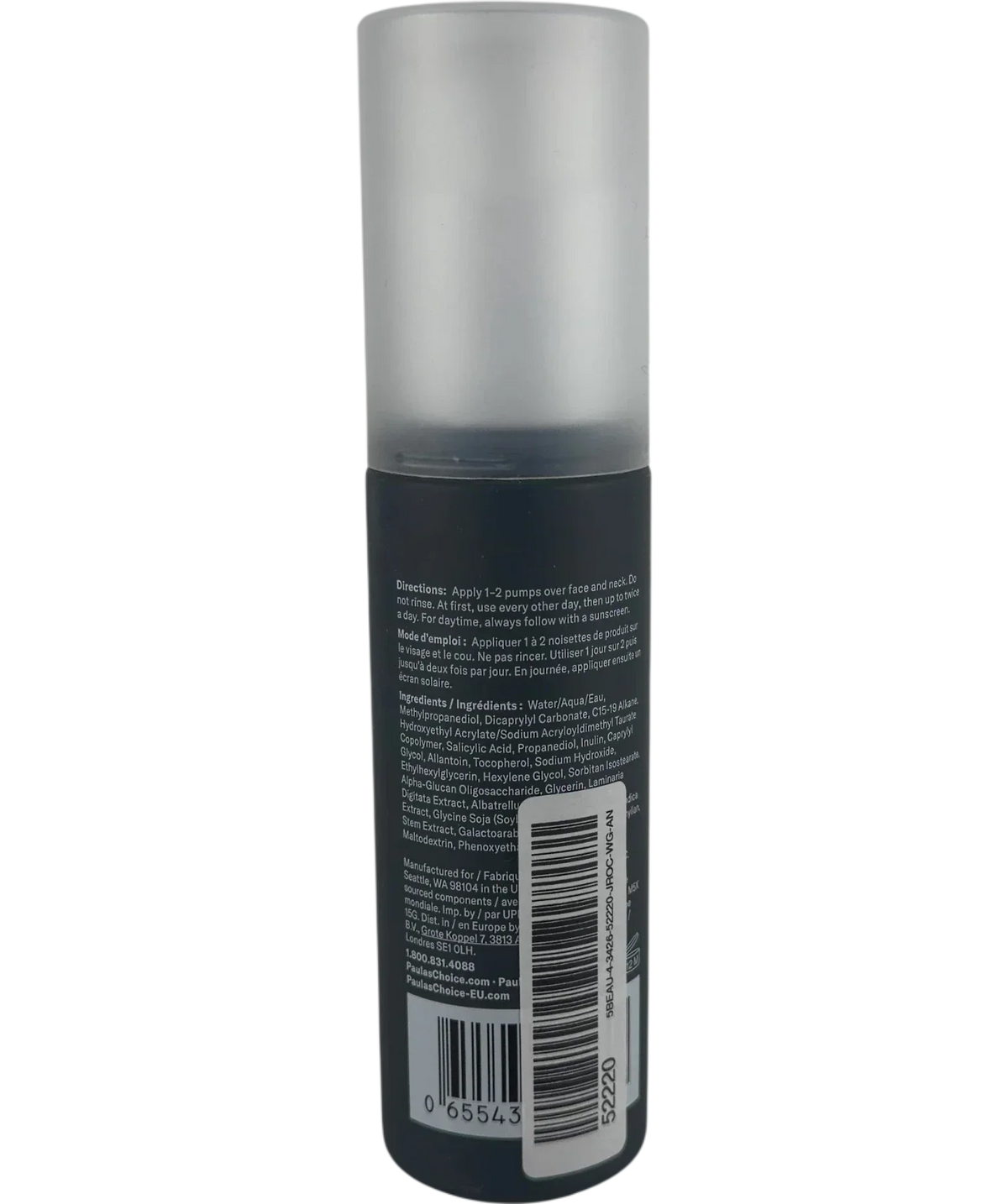 Paula's Choice Paula's Choice Skin Perfecting 1% BHA Gentle Exfoliating Gel Toner, size 100ml — back