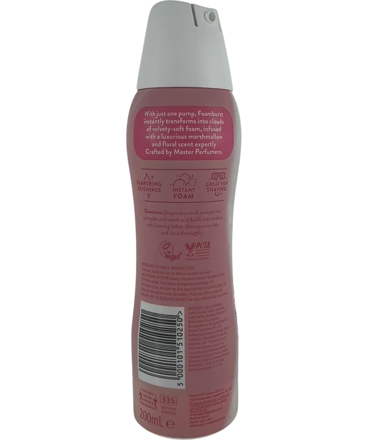 Imperial Leather Foamburst Mallow & Rose Milk Body Wash 200ml — Back