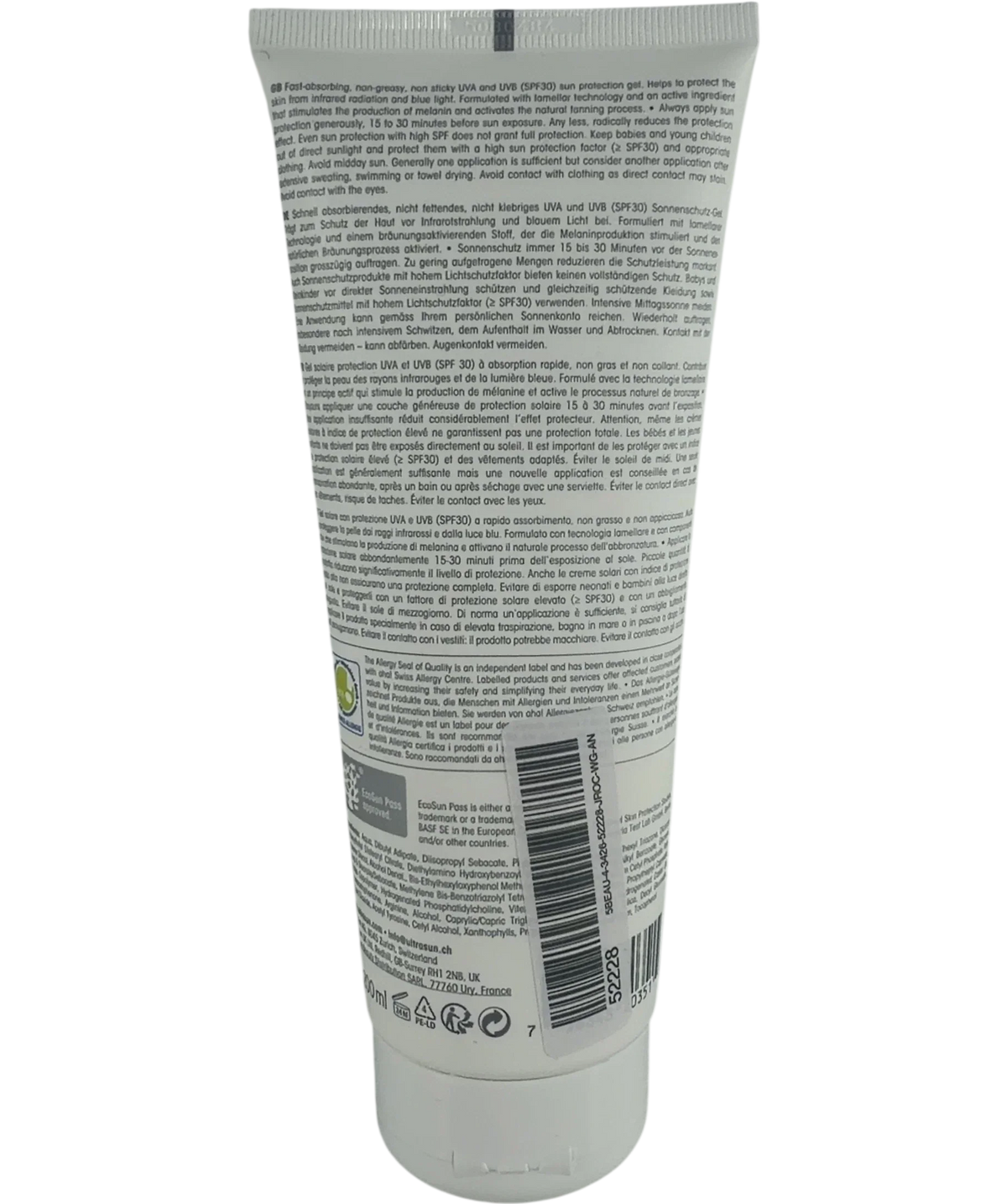 ultasun Ultrasun Body Tan Activator SPF30, size 200ml — back