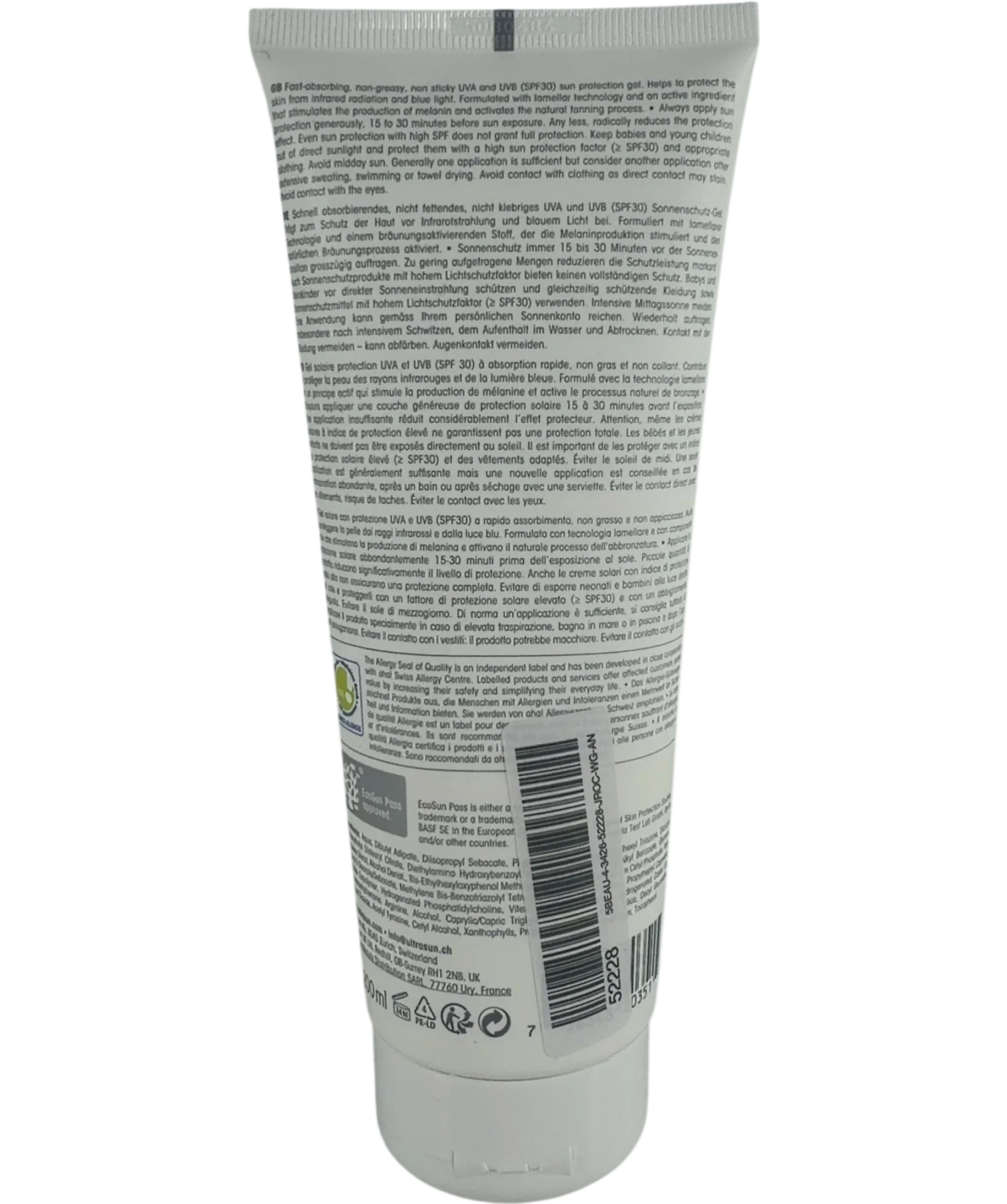 ultasun Ultrasun Body Tan Activator SPF30, size 200ml — back