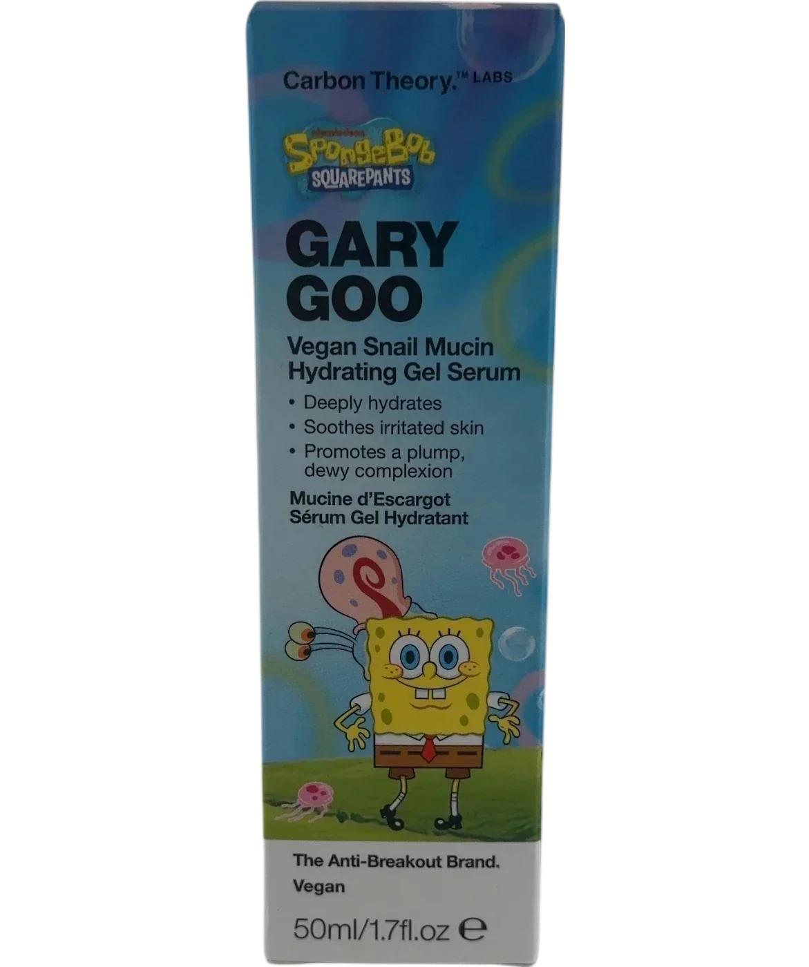 carbon theory Carbon Theory x SpongeBob Gary Goo Hydrating Gel Serum, size 50ml — front