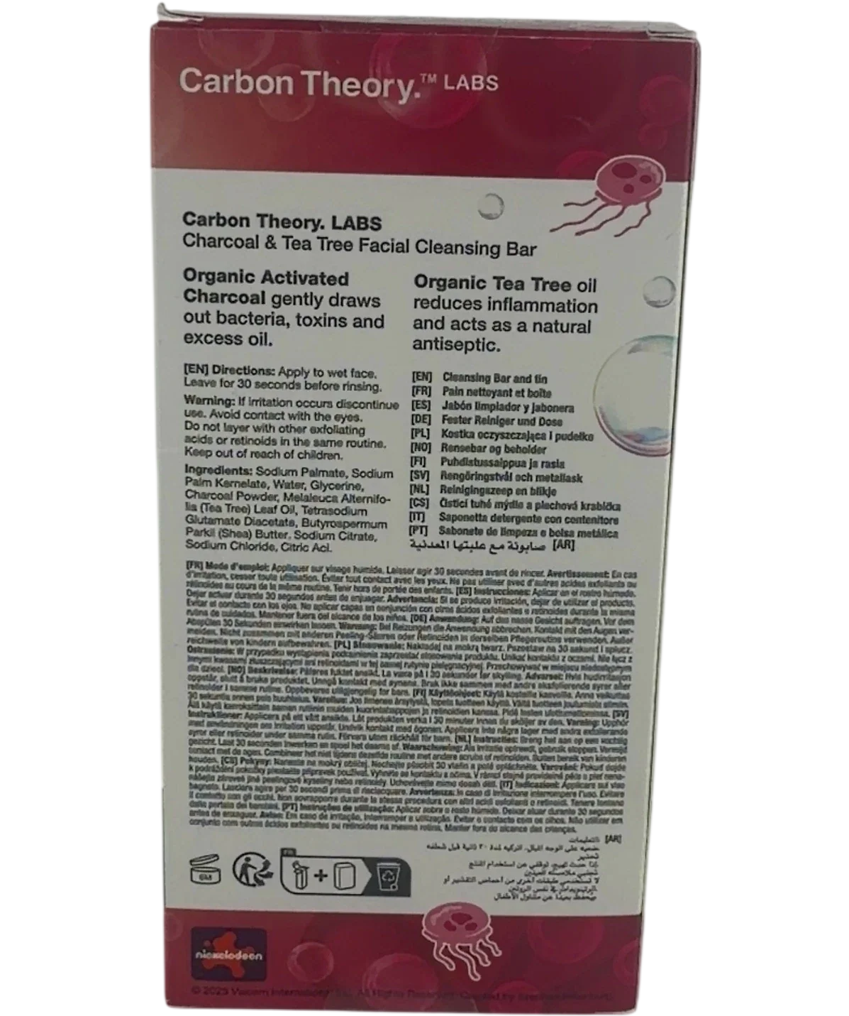 carbon theory Carbon Theory x SpongeBob Cleansing Bar & Travel Tin, size 80g — back