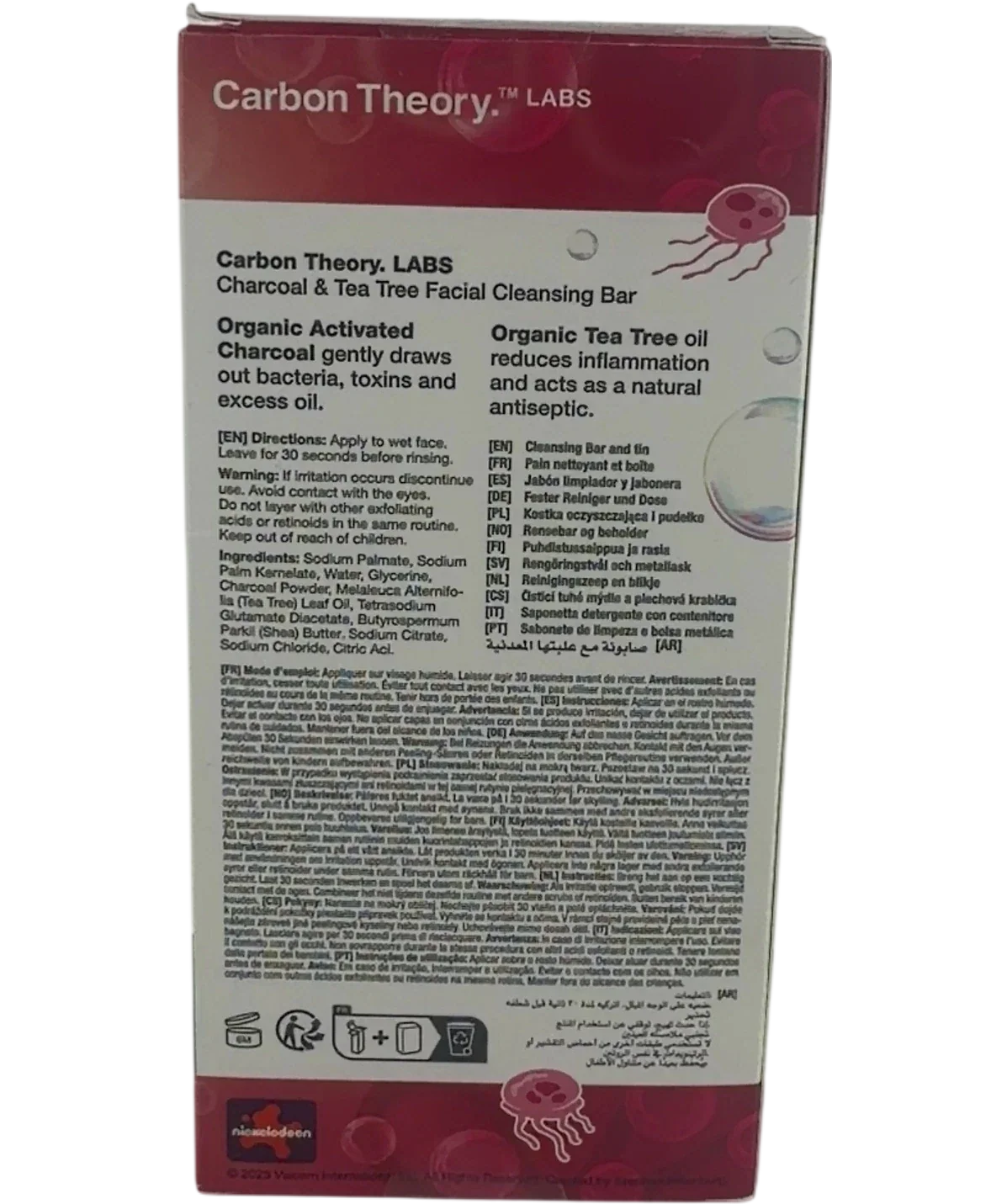 carbon theory Carbon Theory x SpongeBob Cleansing Bar & Travel Tin, size 80g — back