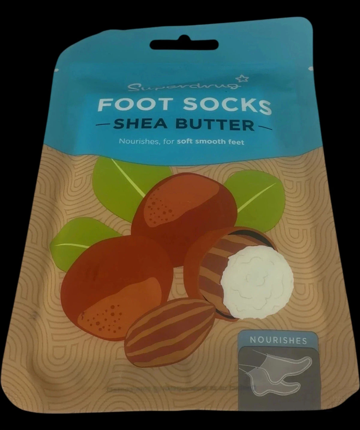 Superdrug Superdrug Shea Butter Moisturising Foot Socks — detail