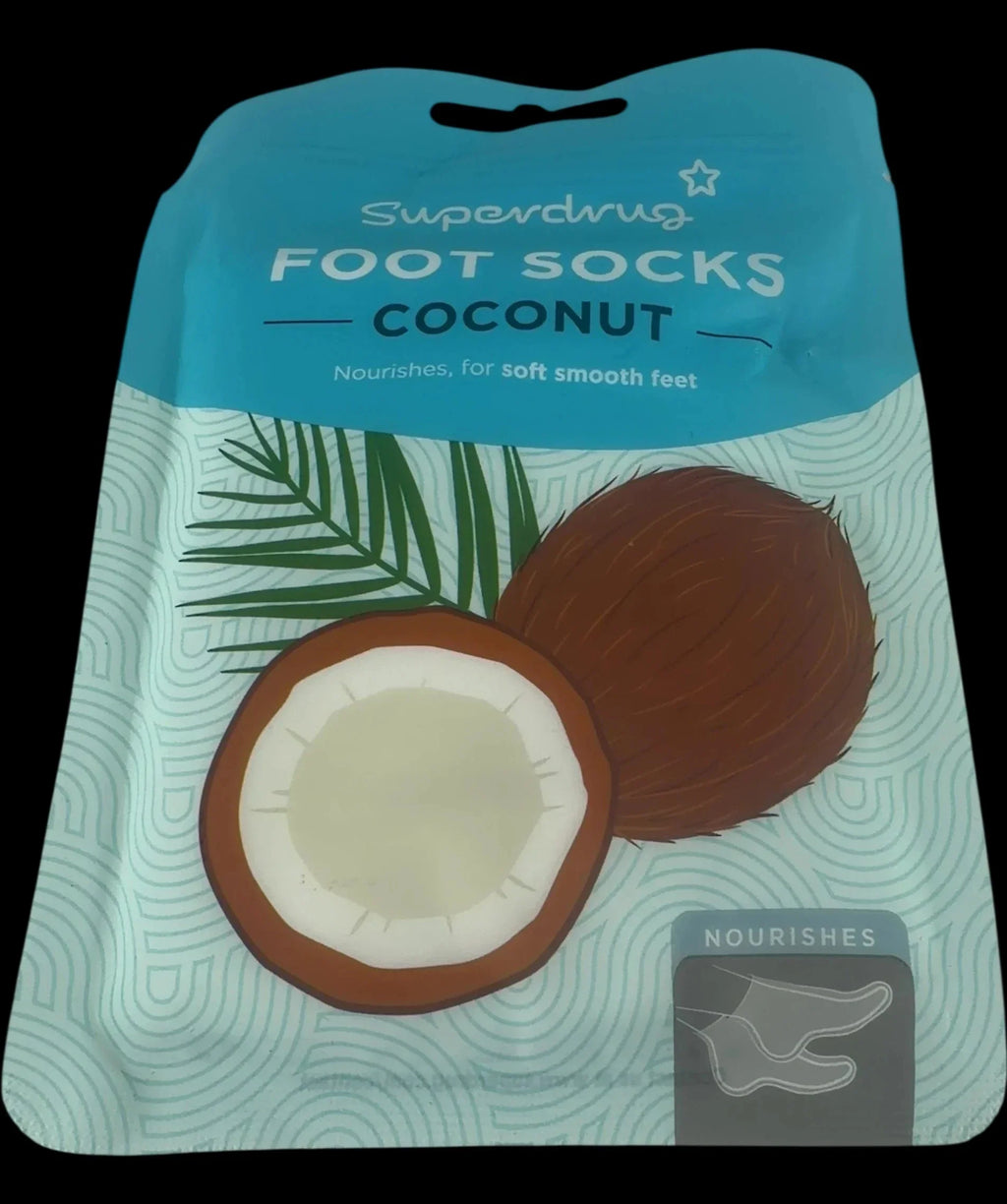 Superdrug Superdrug Coconut Moisturising Foot Socks One Size — detail