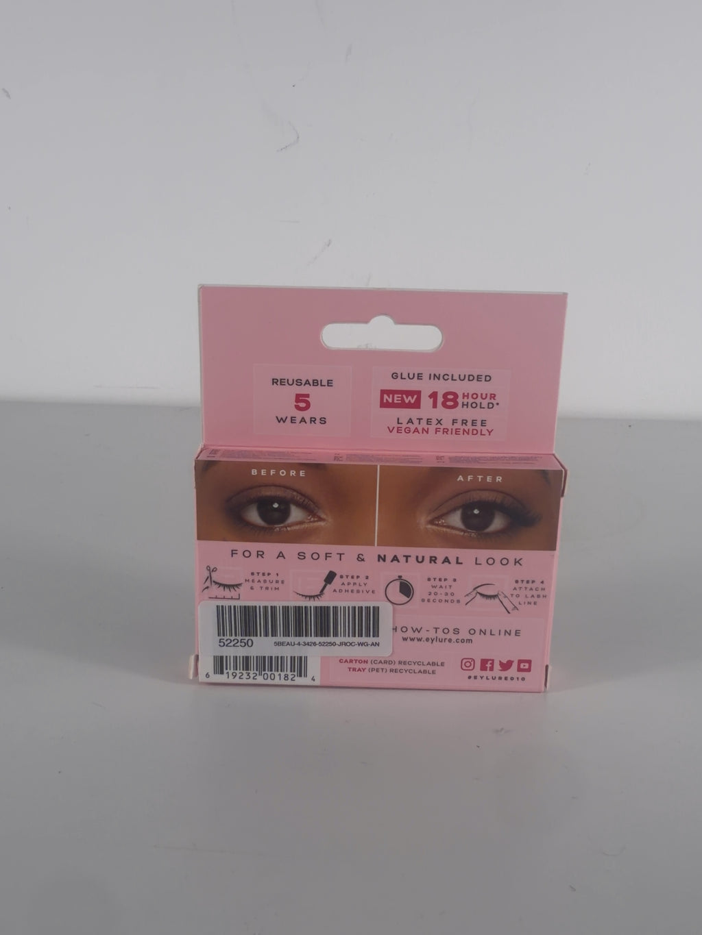 Eylure 3/4 Length No.010 Light & Wispy False Lashes 1 Pair — back