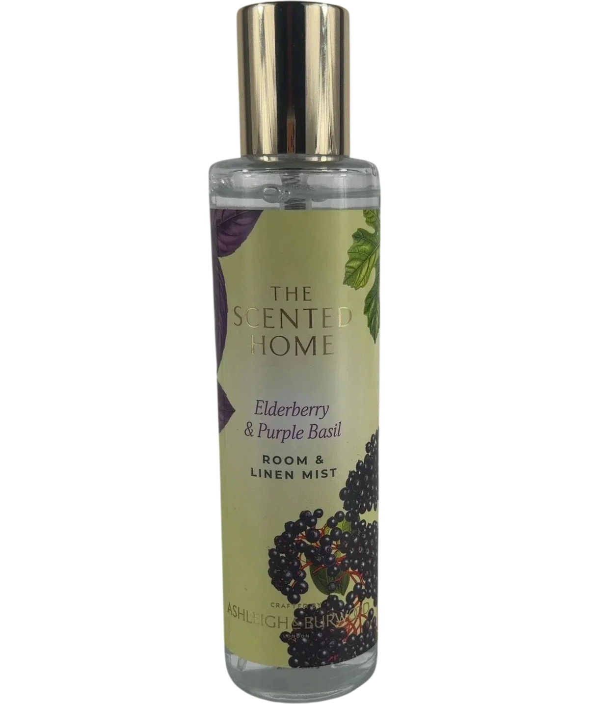 ashleigh burwood The Scented Home Elderberry & Purple Basil Room & Linen Mist, size 100ml — front