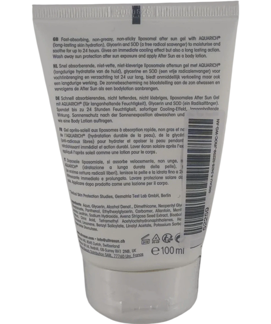 Ultrasun QC Ultrasun Cooling & Moisturising After Sun Gel, size 100ml — back