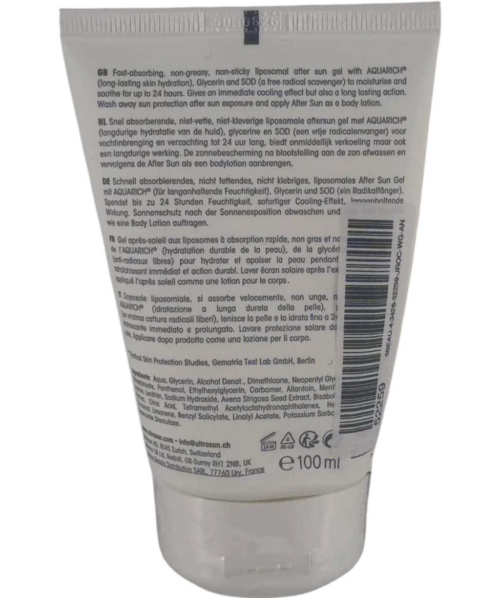 Ultrasun QC Ultrasun Cooling & Moisturising After Sun Gel, size 100ml — back