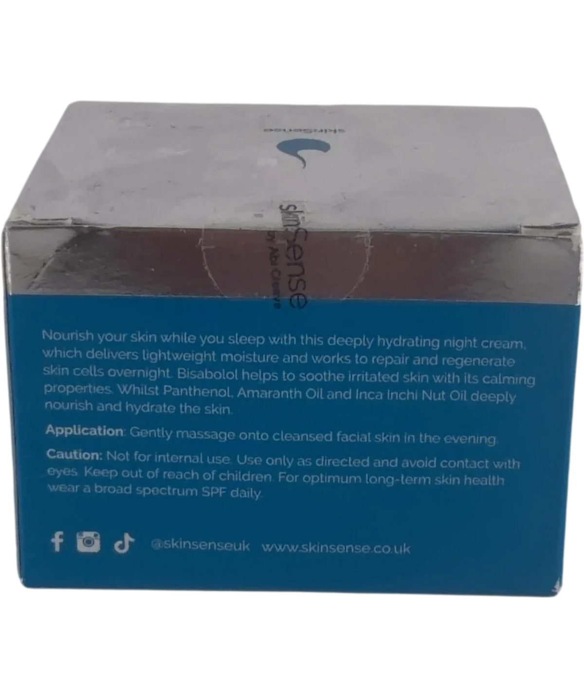 skinsense Hydranet Plus night cream, size 50ml — back