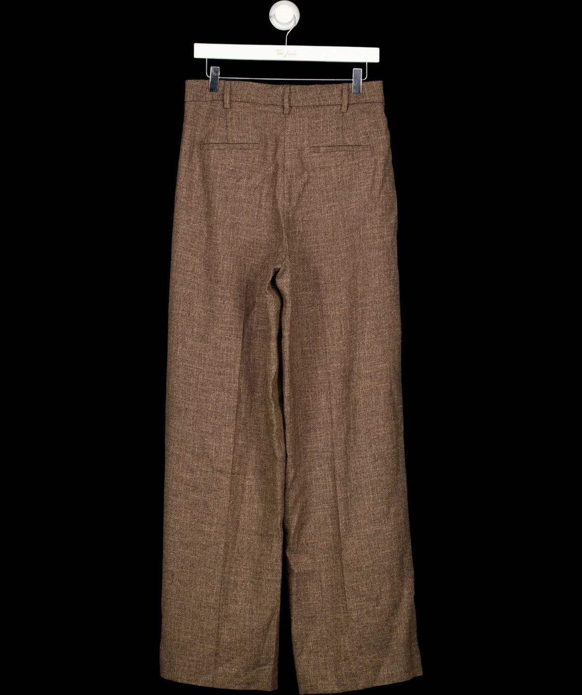 MANGO Brown Selection Flecked Suit Trousers Chocolate Brown EUR36, size UK 8 — label