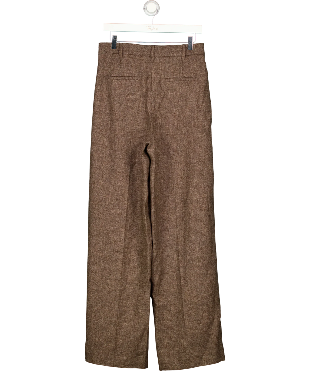 MANGO Brown Selection Flecked Suit Trousers Chocolate Brown EUR36, size UK 8 — back