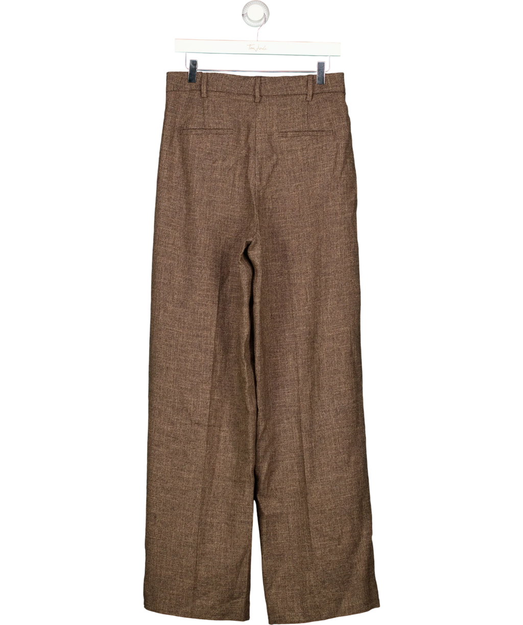 MANGO Brown Selection Flecked Suit Trousers Chocolate Brown EUR36, size UK 8 — back