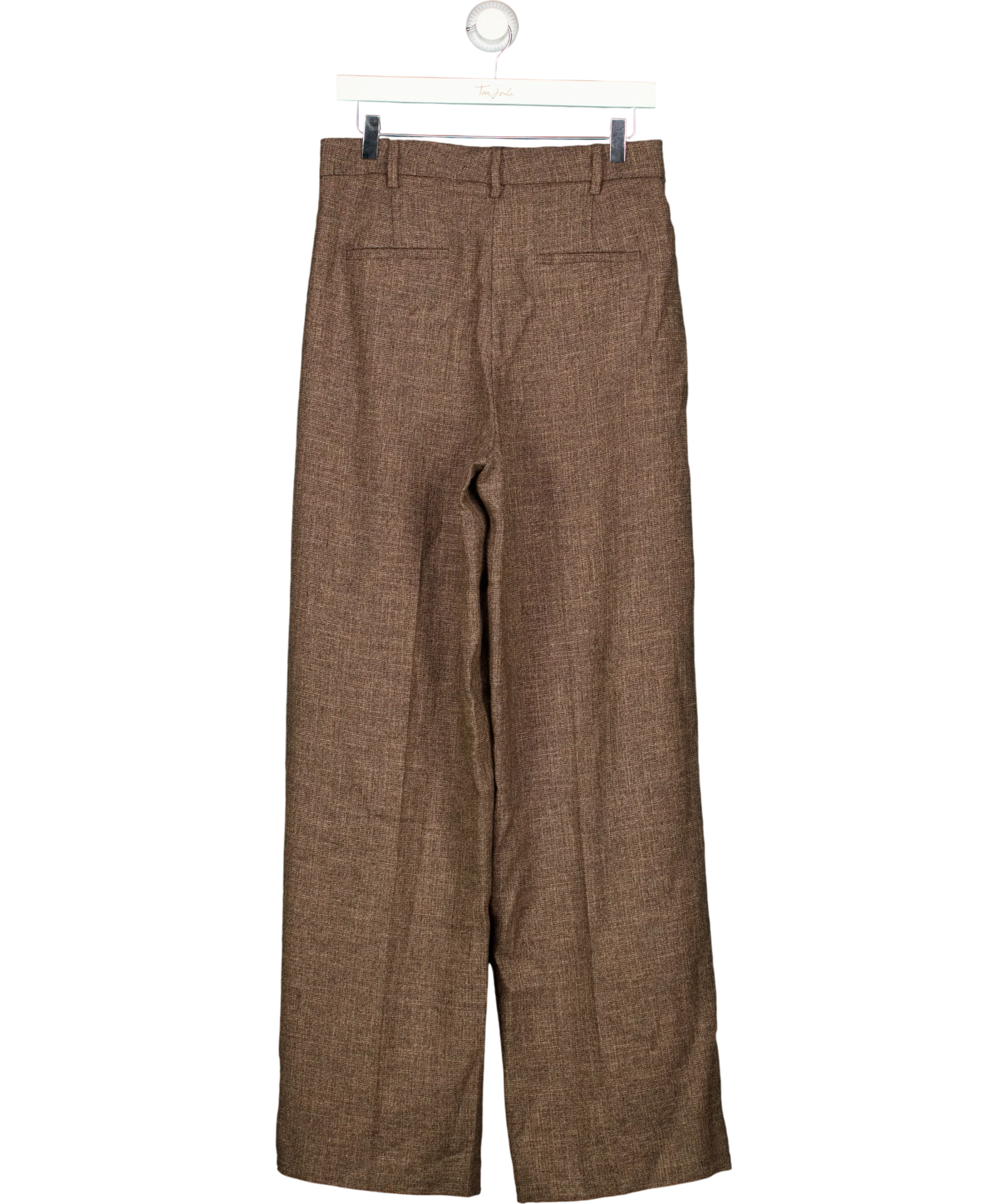 MANGO Brown Selection Flecked Suit Trousers Chocolate Brown EUR36, size UK 8 — back