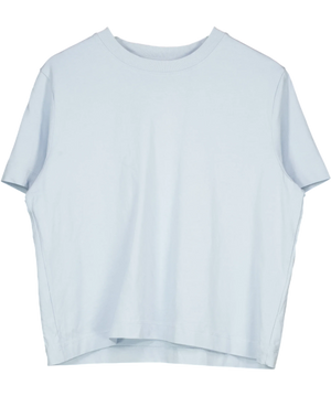 Selected Femme Cropped Boxy Jersey T-shirt Pale Blue UK M
