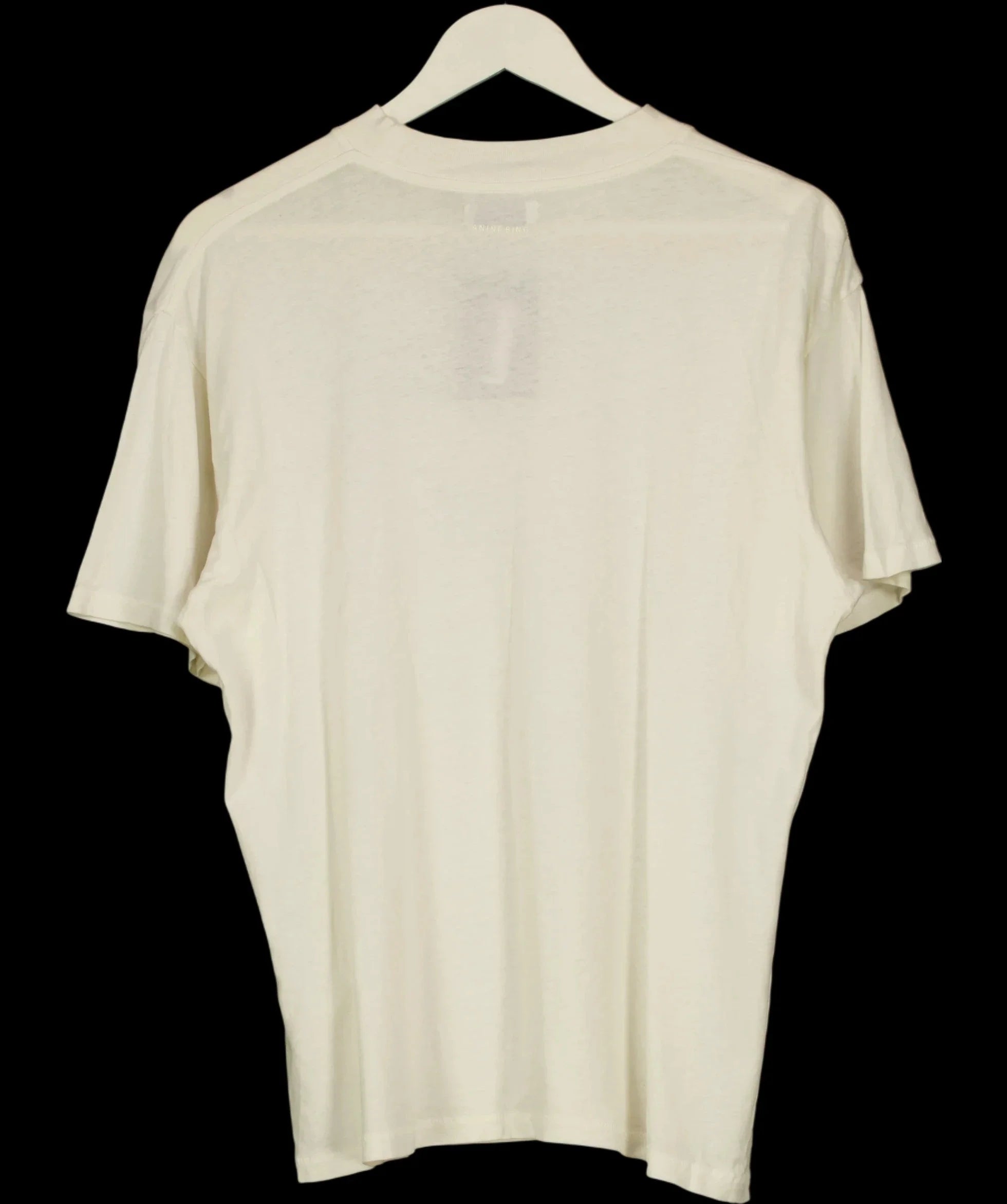 Anine Bing Cream Ashton Vintage Bing Graphic Tee Washed Buttercream, size UK M — label