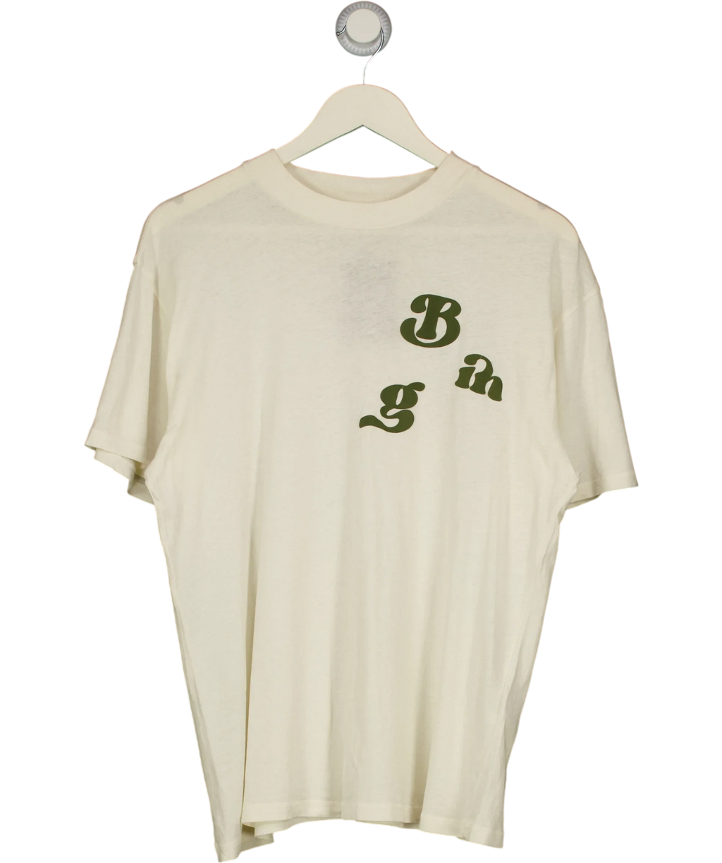 Anine Bing Cream Ashton Vintage Bing Graphic Tee Washed Buttercream, size UK M — front