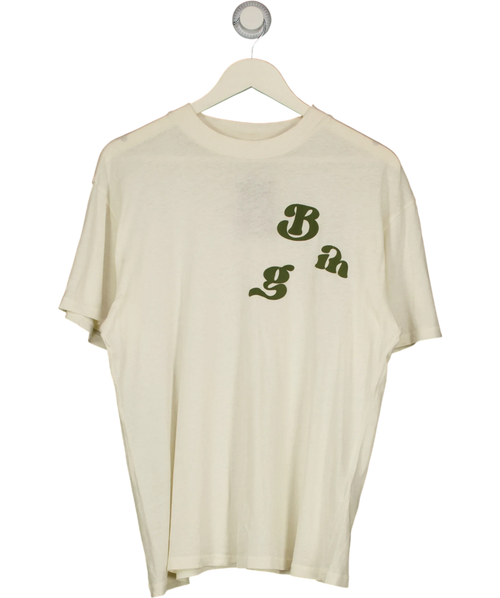 Anine Bing Cream Ashton Vintage Bing Graphic Tee Washed Buttercream, size UK M — front