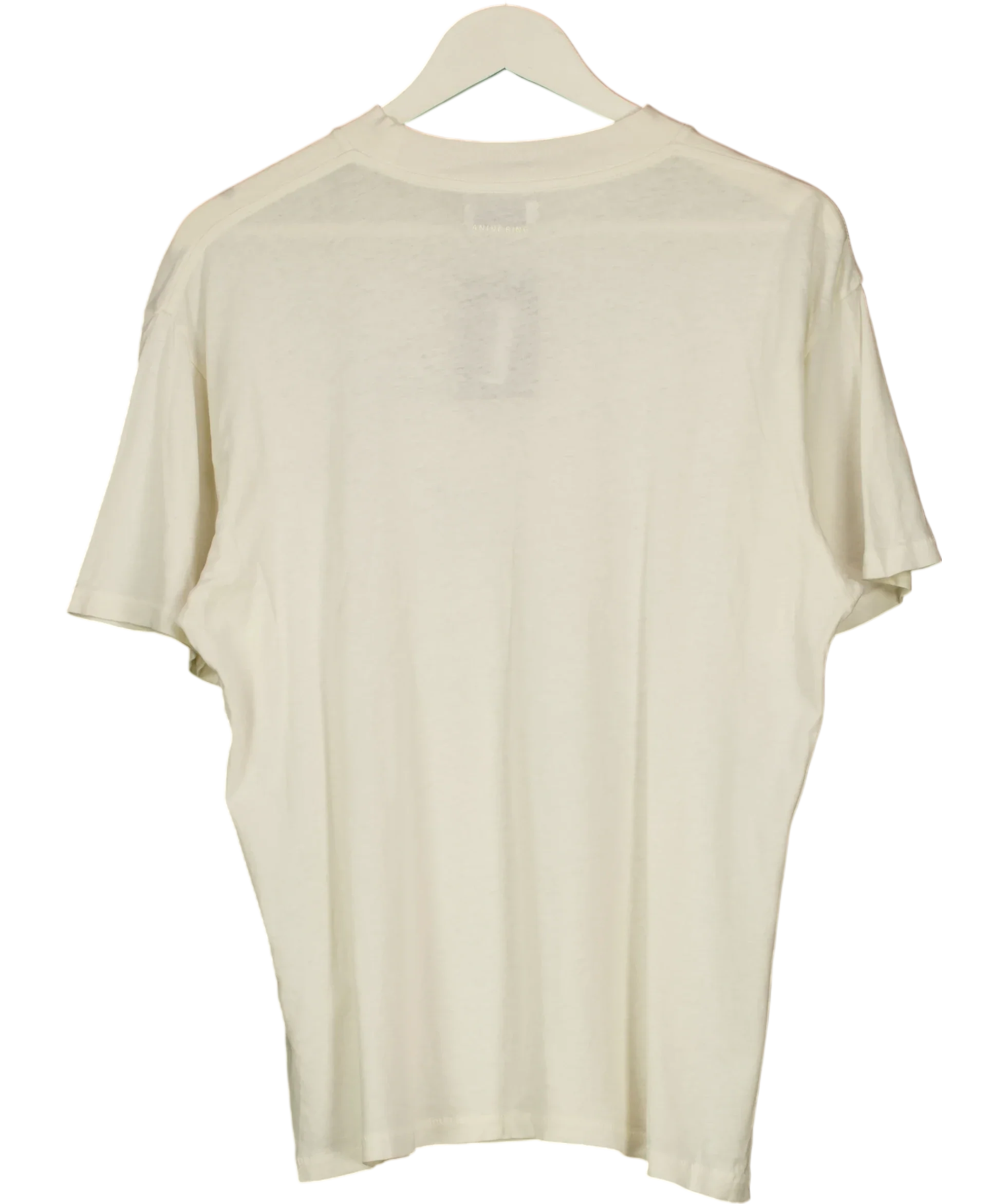 Anine Bing Cream Ashton Vintage Bing Graphic Tee Washed Buttercream, size UK M — back