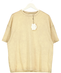 VRG GIRL Beige Sunshine State OVERSIZE Acid Wash Boxy T-Shirt Beige, size UK 8 — front