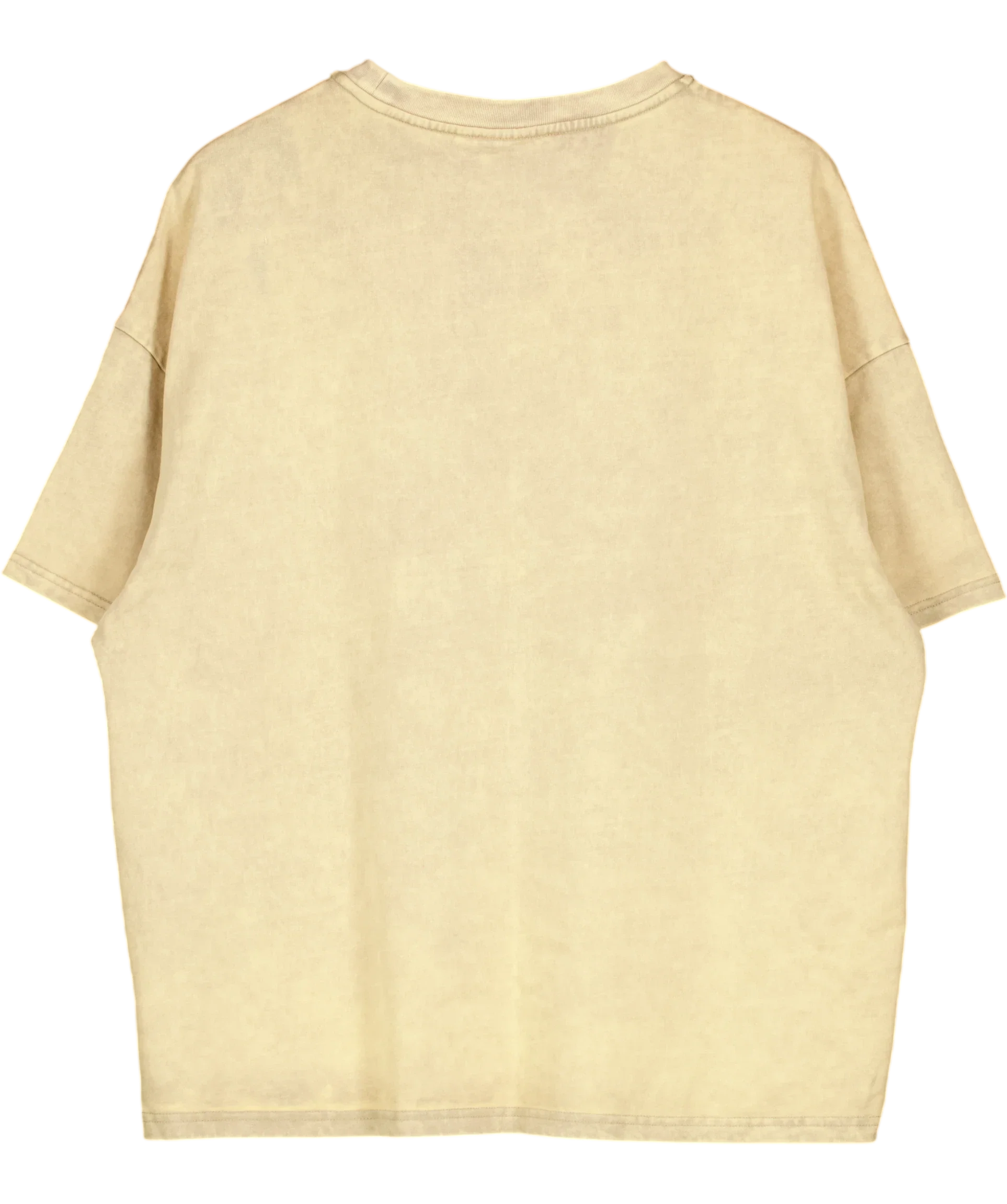 VRG GIRL Beige Sunshine State OVERSIZE Acid Wash Boxy T-Shirt Beige, size UK 8 — back