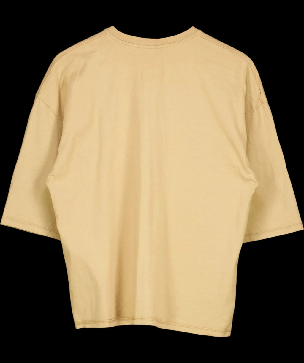 ZARA Beige Loose Fit Plain Crew Neck T-Shirt Sand Beige, size UK S — label
