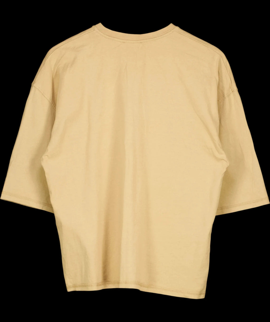 ZARA Beige Loose Fit Plain Crew Neck T-Shirt Sand Beige, size UK S — label
