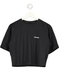 SALOMON Black Logo Crop Tee Black, size UK S — front