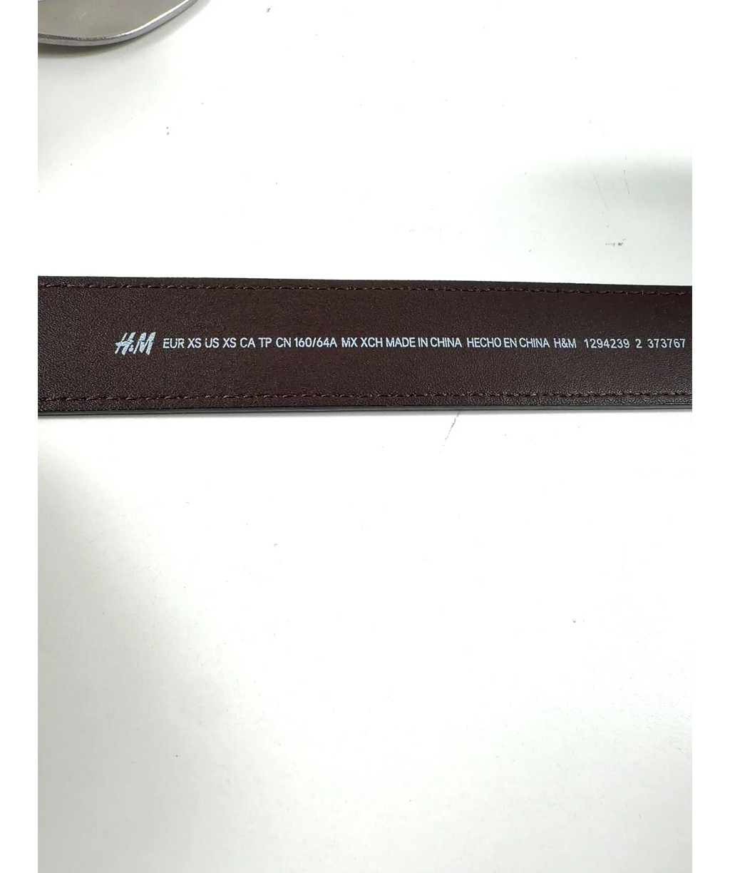 H&M Brown suede belt, size UK XS — label