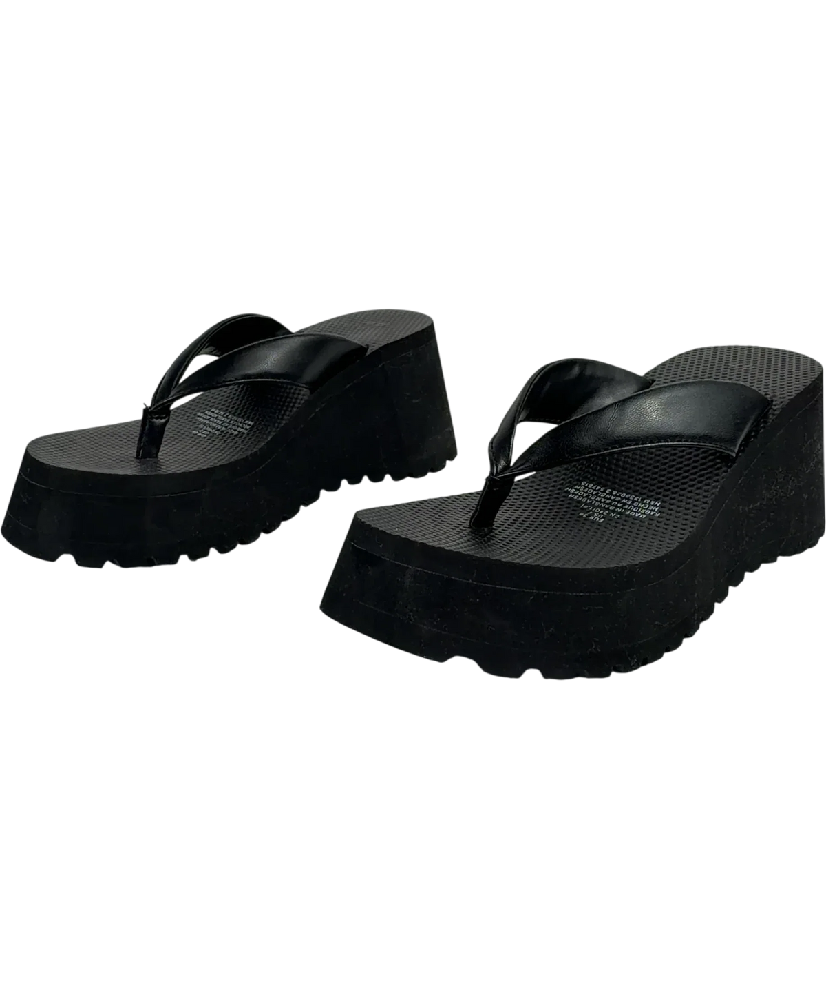 H&M Black Wedge-heeled Flip-flops UK 5 EU 38 — Side (both)